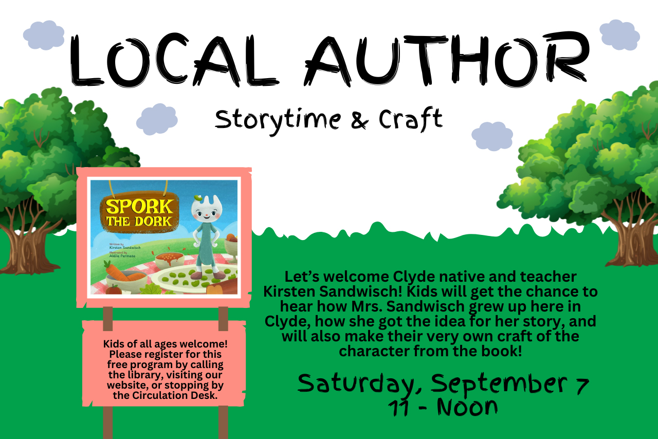 Local author storytime & craft