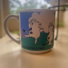 White mug with Cow dancing ballet moves