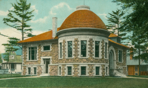 Clyde Public Library from a 1908 Postcard