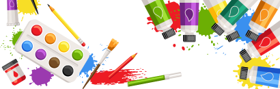 Colorful art supplies