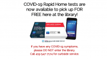Covid-19 Test Kits Available at the Library